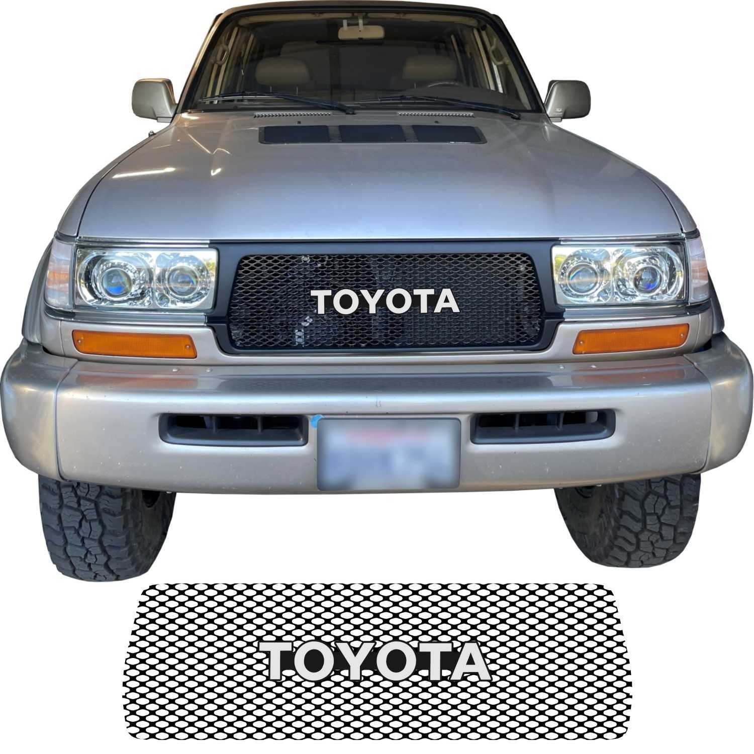 1995 - 1997 Toyota Land Cruiser Series 80 Grill Mesh and Toyota Emblem