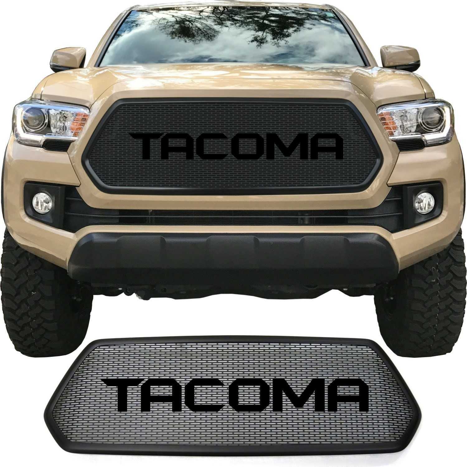 2016 - 2017 Toyota Tacoma Mesh Grill with Bezel and Sharp Letters