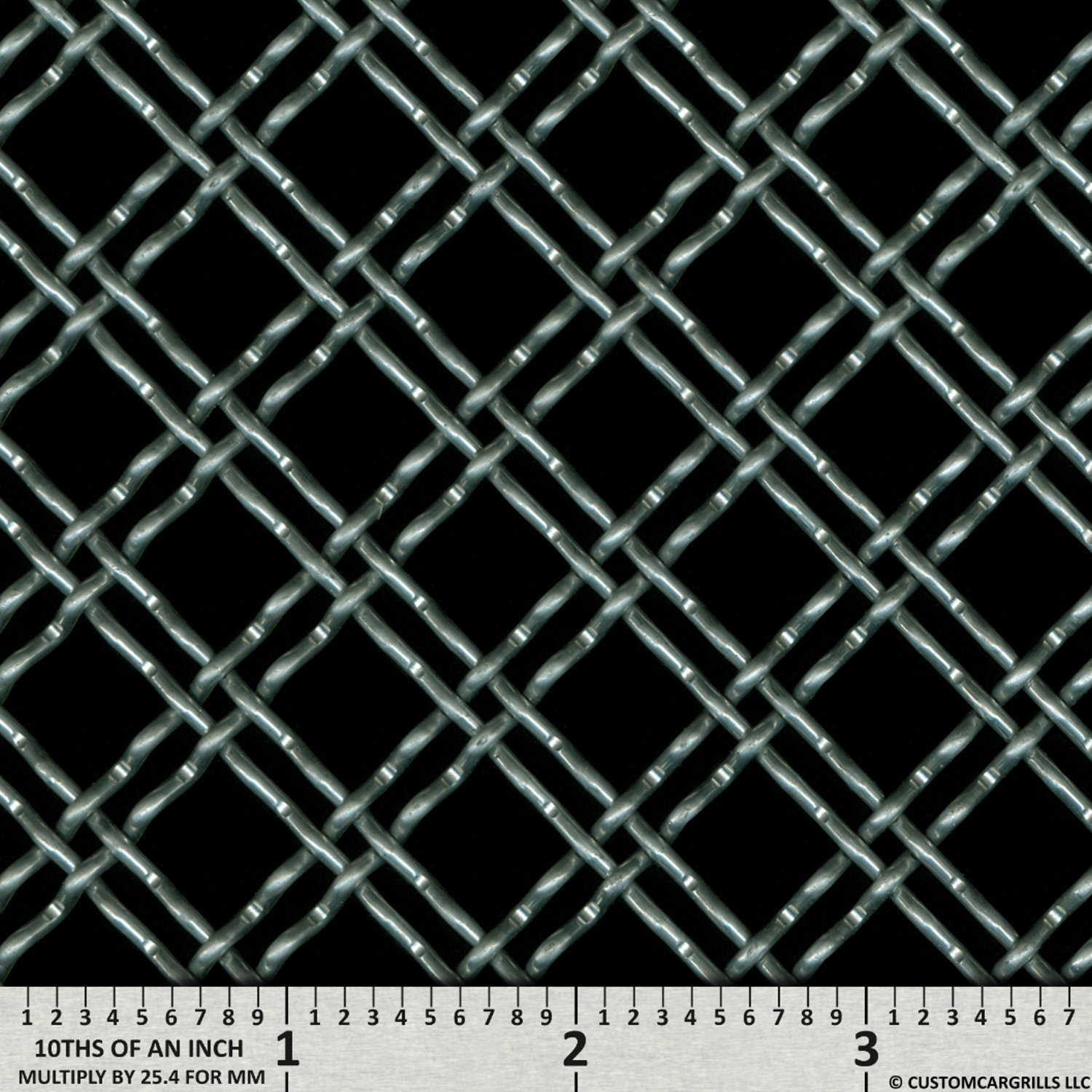1/2 in. Double Diamond Woven Wire Grill Mesh Sheets by customcargrills