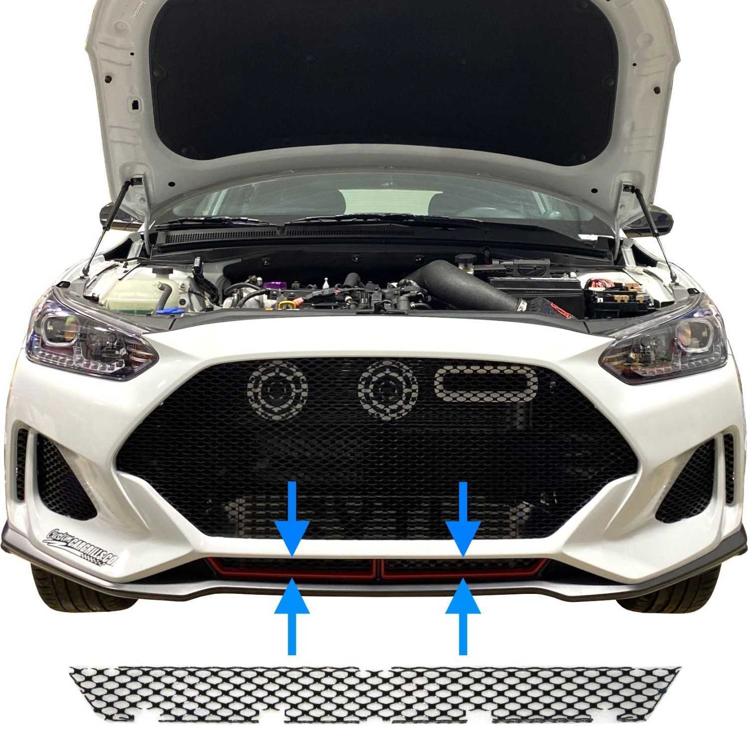 2019 - 2021 Hyundai Veloster (Non "N" Version) Lower Grill Mesh Piece