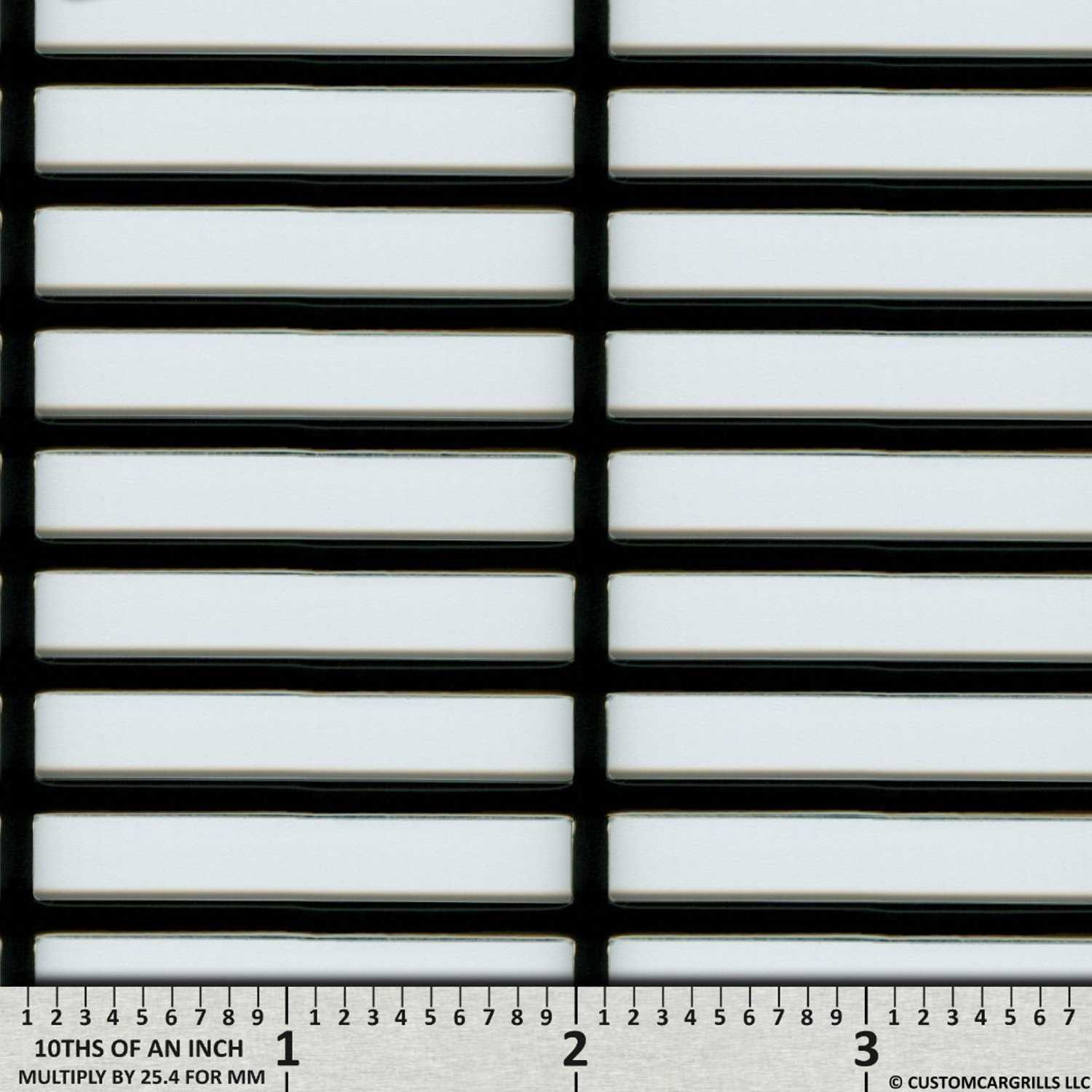 16in. x 48in. Perforated Rectangle Grill Mesh Sheet - Gloss Black