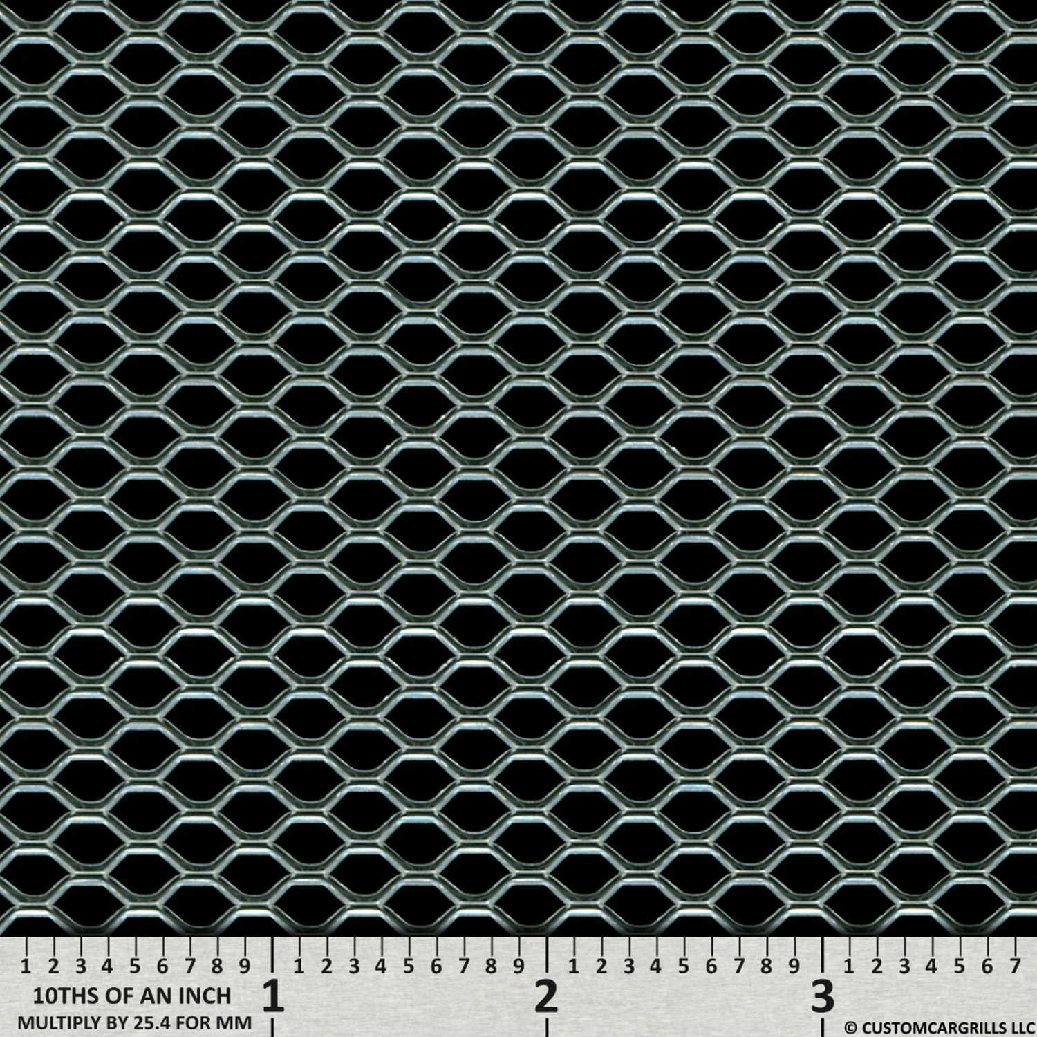 18in. x 48in. Small Hexagon Grill Mesh Sheet  - Silver