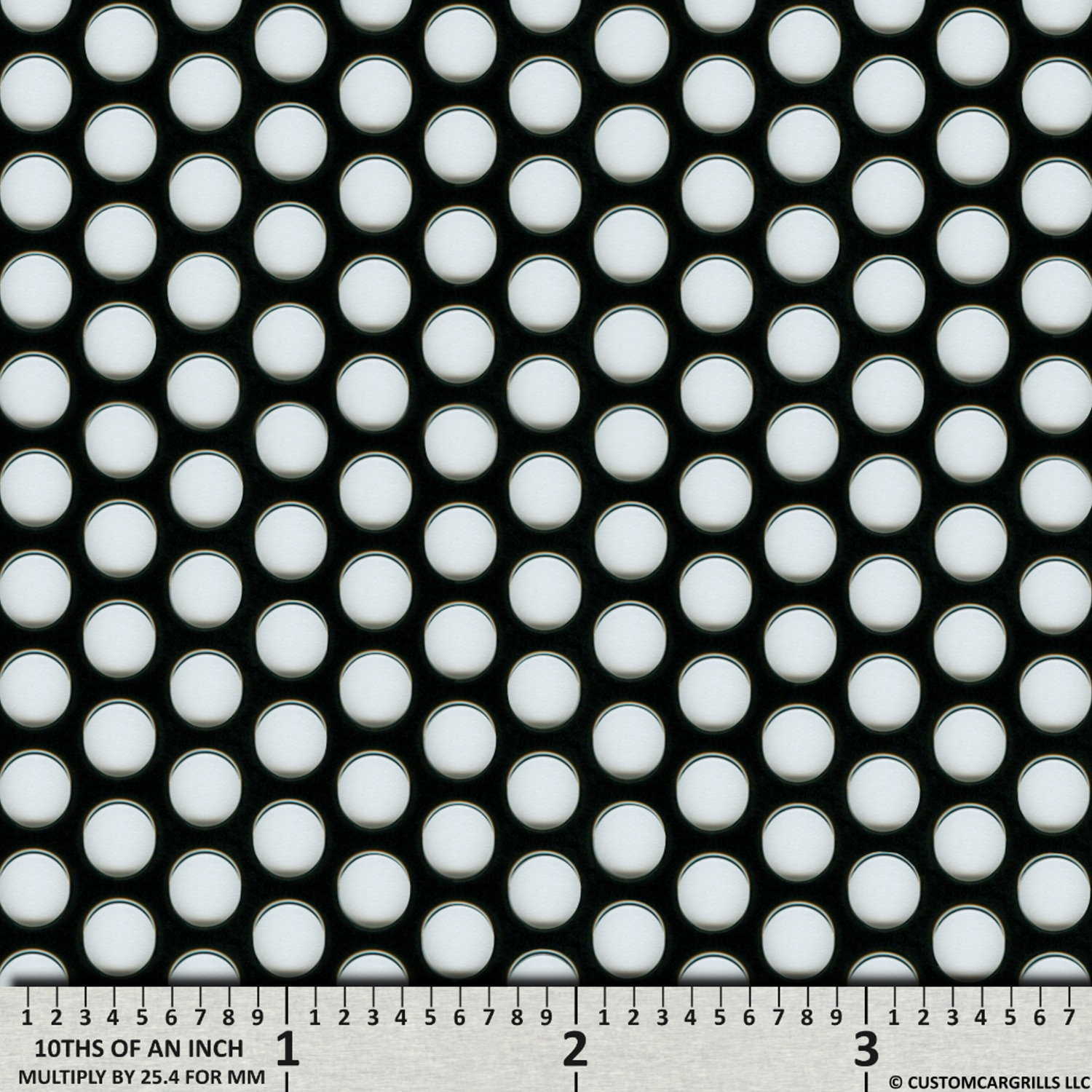 6in. x 36in. Small Perforated Grill Mesh Sheet - Gloss Black